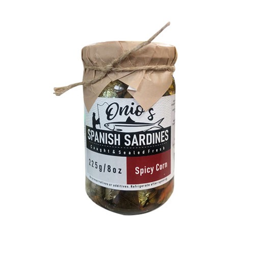 Onio&#039;s Spanish Sardines Spicy Corn 225g